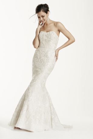 Gold Trumpet Wedding Dress